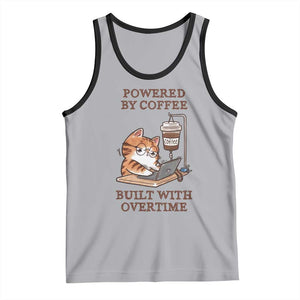Funny Cat Drinking Coffee Tank Top I Dont Care What Day It Is Its Early I Want Coffee TS14 Athletic Heather Black Print Your Wear