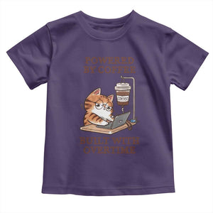 Funny Cat Drinking Coffee Toddler T Shirt I Dont Care What Day It Is Its Early I Want Coffee TS14 Purple Print Your Wear