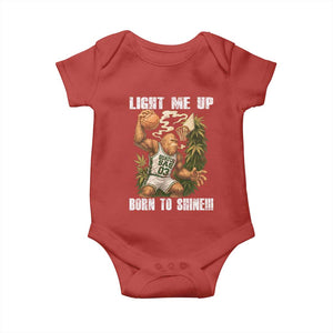 Funny Bigfoot Basketball Baby Onesie Light Me Up Born To Shine TS14 Red Print Your Wear