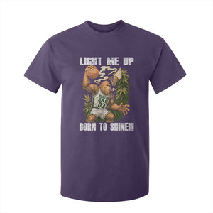 Funny Bigfoot Basketball T Shirt For Kid Light Me Up Born To Shine TS14 Purple Print Your Wear