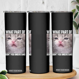 Funny Math Cat Lover Skinny Tumbler What Part Of Do Not You Understand TS14 Print Your Wear
