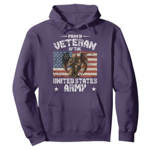 US Army Veteran Tribute Hoodie American Flag Angel Soldier Memorial TS14 Purple Print Your Wear