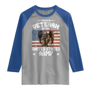 US Army Veteran Tribute Raglan Shirt American Flag Angel Soldier Memorial TS14 Sport Gray Royal Print Your Wear