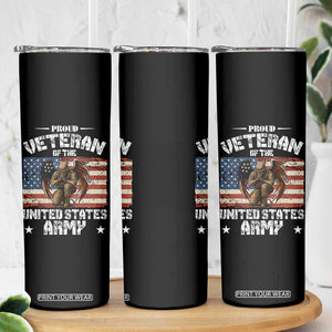 US Army Veteran Tribute Skinny Tumbler American Flag Angel Soldier Memorial TS14 Print Your Wear