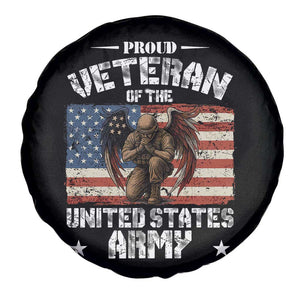 US Army Veteran Tribute Spare Tire Cover American Flag Angel Soldier Memorial TS14 Print Your Wear