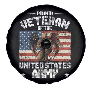 US Army Veteran Tribute Spare Tire Cover American Flag Angel Soldier Memorial TS14 Print Your Wear