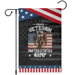 US Army Veteran Tribute Garden Flag American Flag Angel Soldier Memorial TS14 Distressed Black Blue Print Your Wear