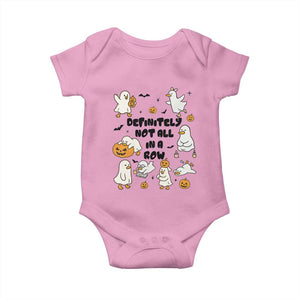 Funny Duck Ghost Halloween Baby Onesie Most Definitely Not All In A Row TS14 Light Pink Print Your Wear