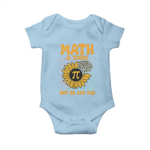 Funny Math Teacher Back To School Baby Onesie Math Is Tough But So Are You TS14 Light Blue Print Your Wear
