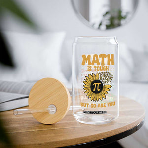 Funny Math Teacher Back To School Glass Can Math Is Tough But So Are You TS14 Print Your Wear