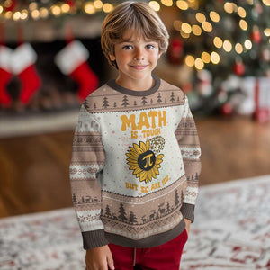 Funny Math Teacher Back To School Ugly Christmas Sweater Math Is Tough But So Are You TS14 Mocha Mousse Print Your Wear