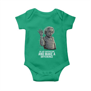 Funny Math Teacher Baby Onesie Be Like Subtraction And Make A Difference TS14 Irish Green Print Your Wear