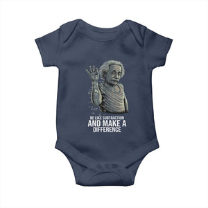 Funny Math Teacher Baby Onesie Be Like Subtraction And Make A Difference TS14 Navy Print Your Wear