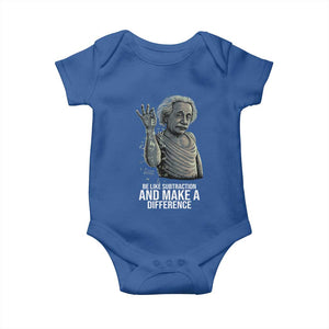 Funny Math Teacher Baby Onesie Be Like Subtraction And Make A Difference TS14 Royal Blue Print Your Wear