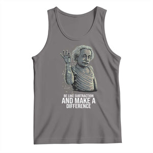 Funny Math Teacher Tank Top Be Like Subtraction And Make A Difference TS14 Deep Heather Print Your Wear