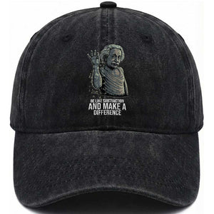 Funny Math Teacher Washed Cotton Baseball Cap Be Like Subtraction And Make A Difference TS14 Washed Cap Universal Fit Black Print Your Wear