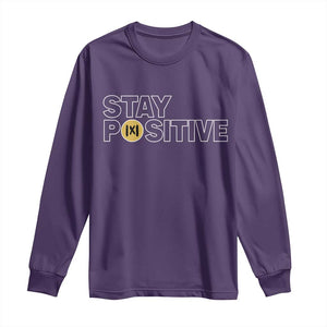 Funny Math Long Sleeve Shirt Absolute Value Stay Positive TS14 Purple Print Your Wear