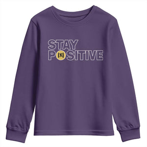 Funny Math Youth Sweatshirt Absolute Value Stay Positive TS14 Purple Print Your Wear