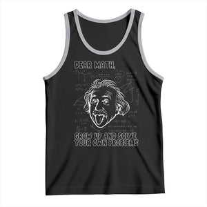 Dear Math Grow Up And Solve Your Own Problems Tank Top Funny Math Saying TS14 Black Athletic Heather Print Your Wear