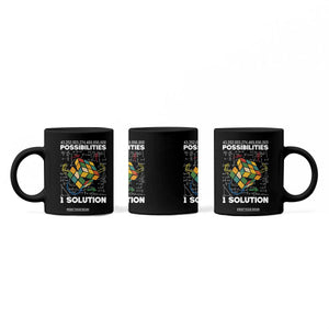 Funny Speed Cubing Coffee Mug One Solution Math Puzzle Cube TS14 Print Your Wear