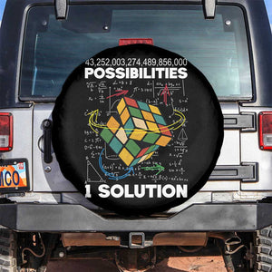 Funny Speed Cubing Spare Tire Cover One Solution Math Puzzle Cube TS14 No hole Black Print Your Wear