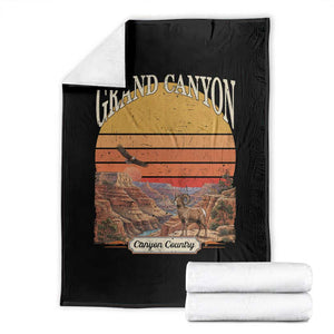 Grand Canyon Arizona 90s Desert Sunset Nostalgia Hiking Throw Blanket