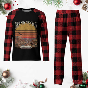 Grand Canyon Arizona 90s Desert Sunset Nostalgia Hiking Plaid Pajama Set