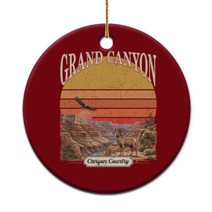 Grand Canyon Arizona 90s Desert Sunset Nostalgia Hiking Ceramic Ornament