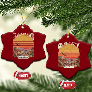 Grand Canyon Arizona 90s Desert Sunset Nostalgia Hiking Ceramic Ornament