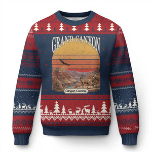 Grand Canyon Arizona 90s Desert Sunset Nostalgia Hiking Ugly Christmas Sweater