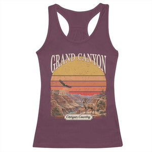 Grand Canyon Arizona 90s Desert Sunset Nostalgia Hiking Racerback Tank Top