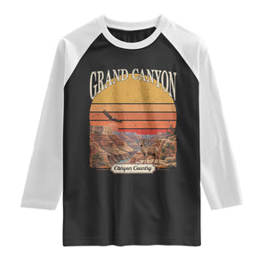Grand Canyon Arizona 90s Desert Sunset Nostalgia Hiking Raglan Shirt