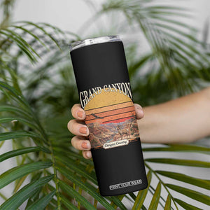 Grand Canyon Arizona 90s Desert Sunset Nostalgia Hiking Skinny Tumbler