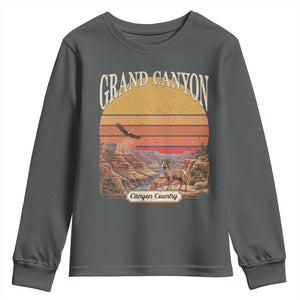 Grand Canyon Arizona 90s Desert Sunset Nostalgia Hiking Youth Sweatshirt