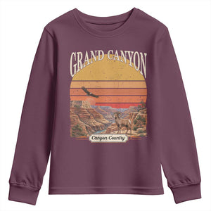 Grand Canyon Arizona 90s Desert Sunset Nostalgia Hiking Youth Sweatshirt
