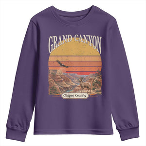 Grand Canyon Arizona 90s Desert Sunset Nostalgia Hiking Youth Sweatshirt