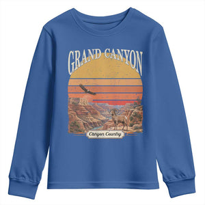 Grand Canyon Arizona 90s Desert Sunset Nostalgia Hiking Youth Sweatshirt
