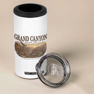 Grand Canyon National Park Arizona Established 1919 4 in 1 Can Cooler Tumbler Retro Deer Wildlife Nature Hiking Southwest Souvenir