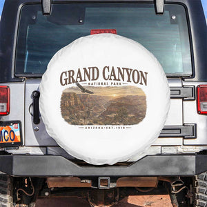 Grand Canyon National Park Arizona Established 1919 Spare Tire Cover Retro Deer Wildlife Nature Hiking Southwest Souvenir TS14 No hole White Print Your Wear