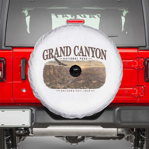 Grand Canyon National Park Arizona Established 1919 Spare Tire Cover Retro Deer Wildlife Nature Hiking Southwest Souvenir TS14 White Print Your Wear