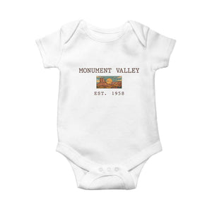 Retro Monument Valley Arizona Sunset Established 1958 Baby Onesie Southwest Desert Road Trip Eagle Nature Souvenir