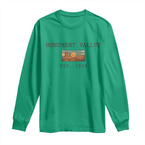 Retro Monument Valley Arizona Sunset Established 1958 Long Sleeve Shirt Southwest Desert Road Trip Eagle Nature Souvenir