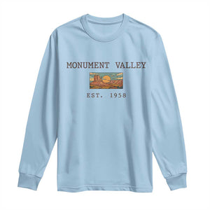 Retro Monument Valley Arizona Sunset Established 1958 Long Sleeve Shirt Southwest Desert Road Trip Eagle Nature Souvenir