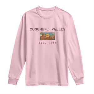 Retro Monument Valley Arizona Sunset Established 1958 Long Sleeve Shirt Southwest Desert Road Trip Eagle Nature Souvenir