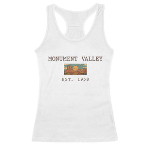 Retro Monument Valley Arizona Sunset Established 1958 Racerback Tank Top Southwest Desert Road Trip Eagle Nature Souvenir