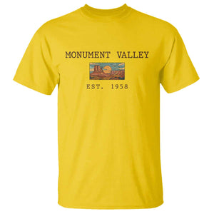 Retro Monument Valley Arizona Sunset Established 1958 T Shirt Southwest Desert Road Trip Eagle Nature Souvenir