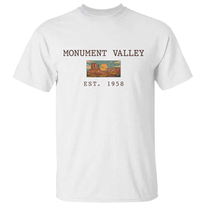 Retro Monument Valley Arizona Sunset Established 1958 T Shirt Southwest Desert Road Trip Eagle Nature Souvenir