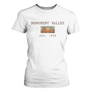 Retro Monument Valley Arizona Sunset Established 1958 T Shirt For Women Southwest Desert Road Trip Eagle Nature Souvenir