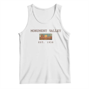 Retro Monument Valley Arizona Sunset Established 1958 Tank Top Southwest Desert Road Trip Eagle Nature Souvenir
