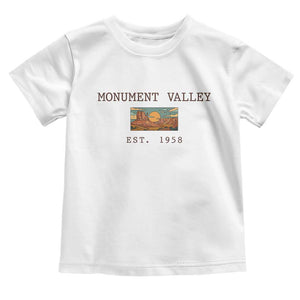 Retro Monument Valley Arizona Sunset Established 1958 Toddler T Shirt Southwest Desert Road Trip Eagle Nature Souvenir